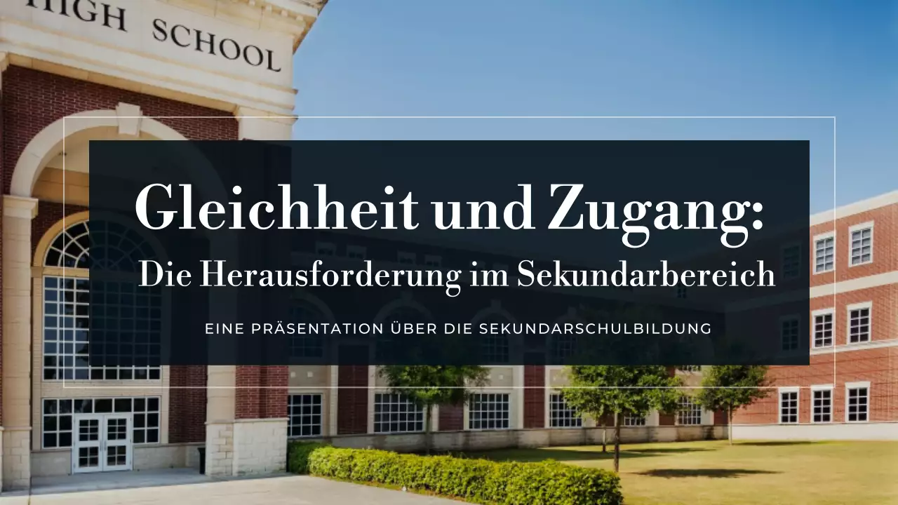 Blaue moderne Sekundarschulbildung Präsentation