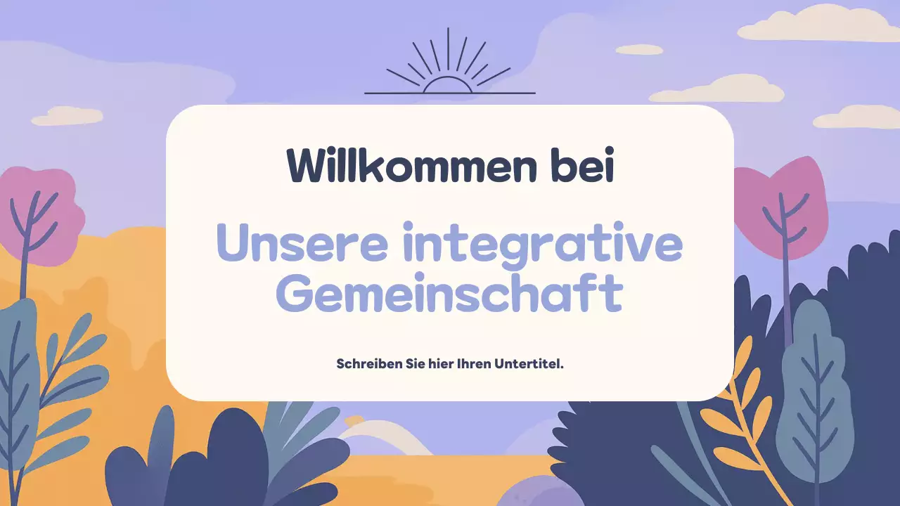 Lila Illustration Inklusive Community Präsentation