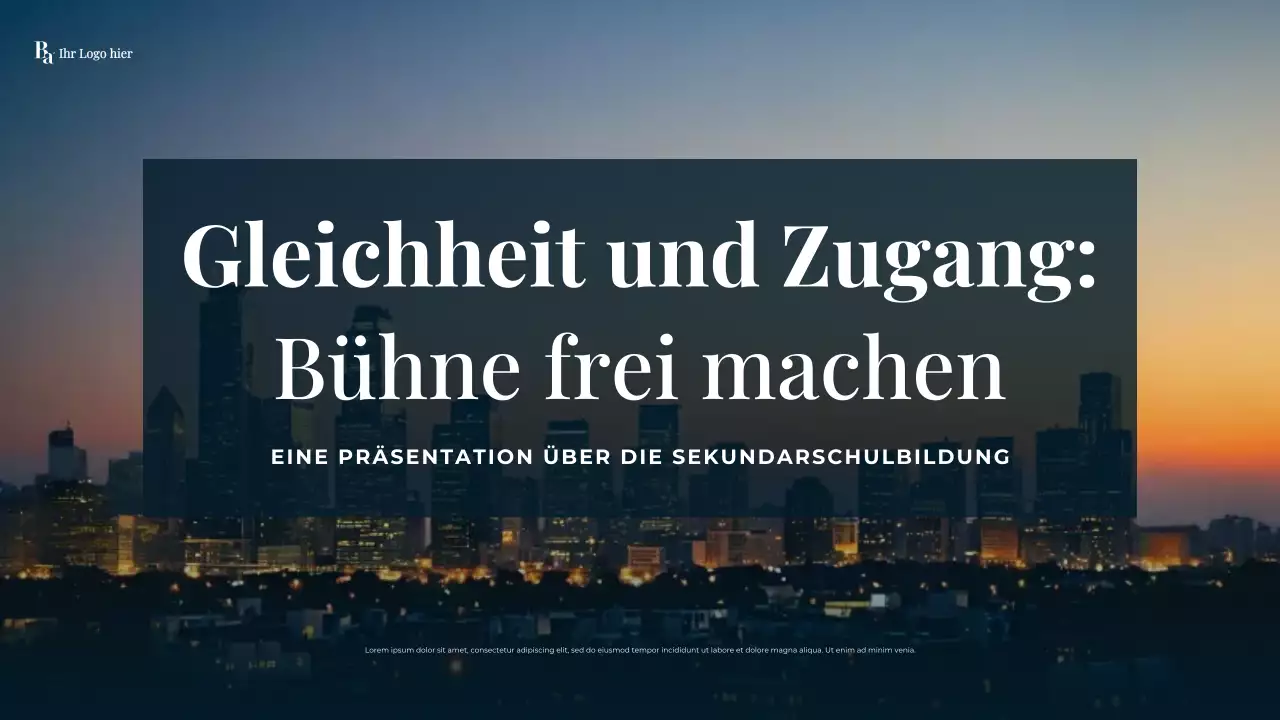 Moderne Sekundarschulbildung der Marine Präsentation