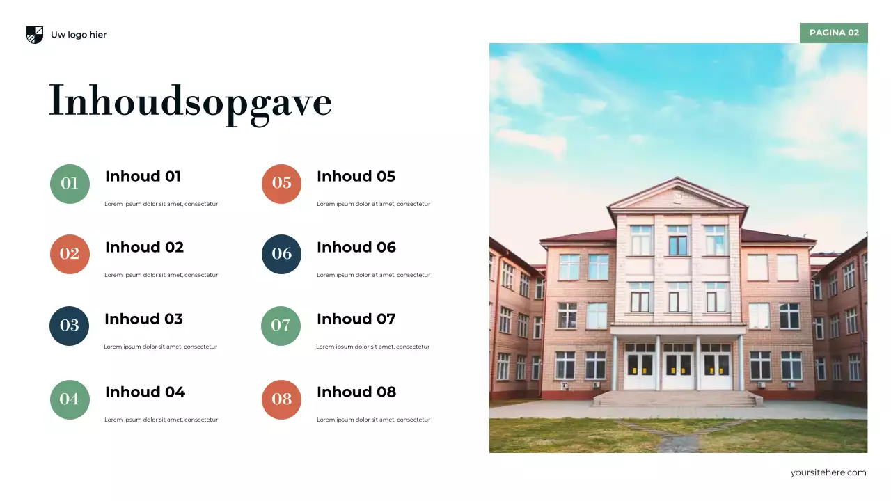 Presentatie Blauw Modern Voortgezet Onderwijs