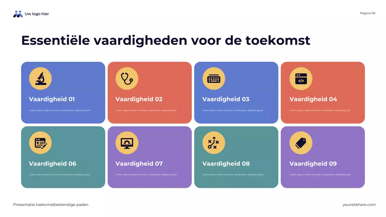 Overzichtpresentatie Blue Abstract Future-Ready Pathways