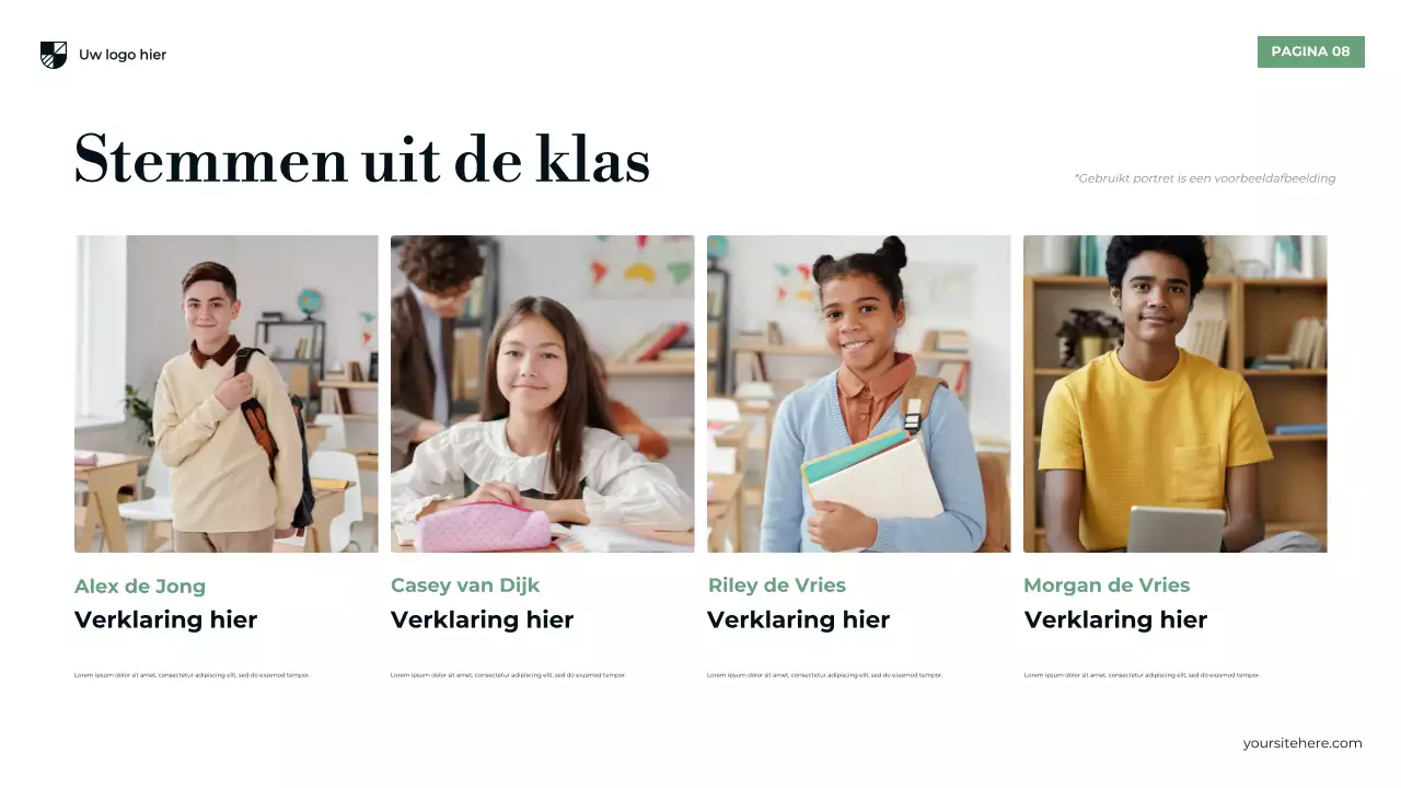 Presentatie Blauw Modern Voortgezet Onderwijs