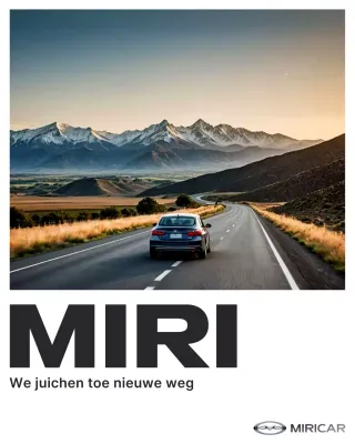 grijze moderne auto-advertentie