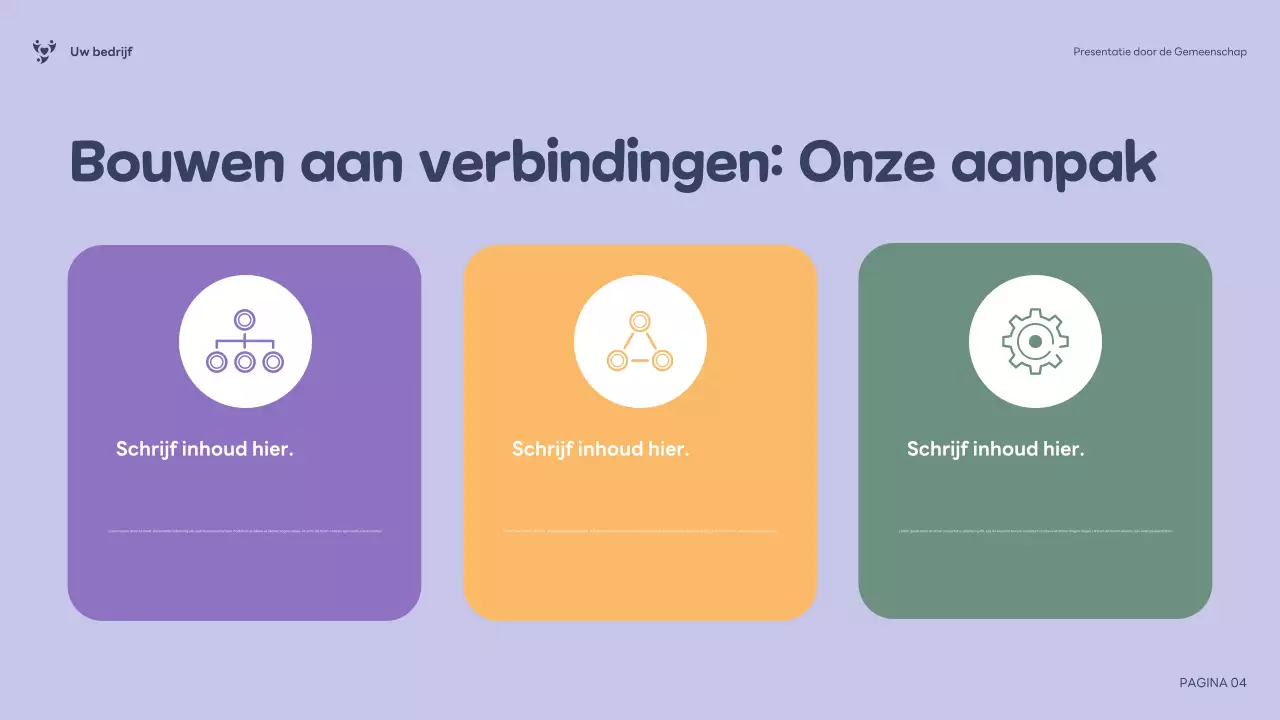 Paarse illustratie Inclusieve gemeenschapspresentatie