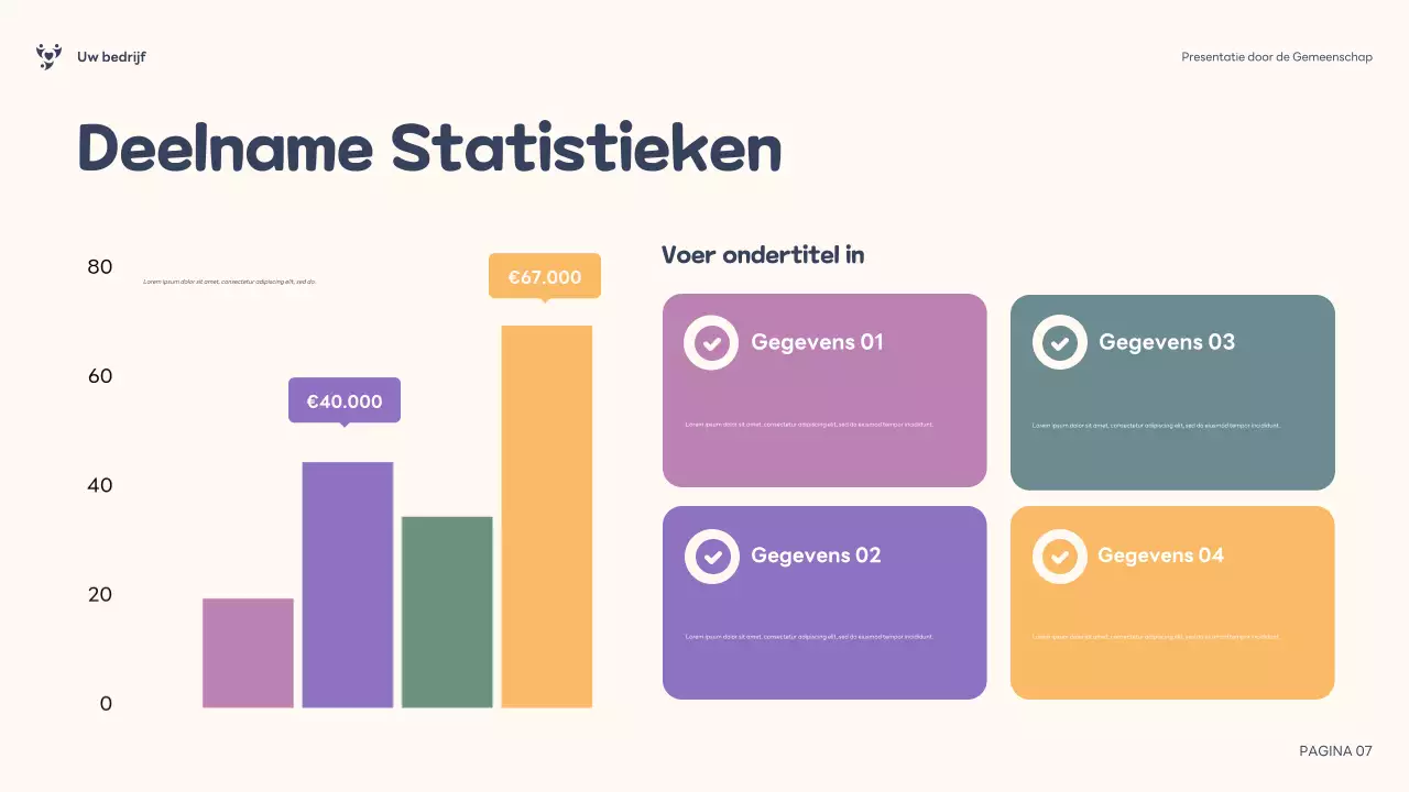 Paarse illustratie Inclusieve gemeenschapspresentatie