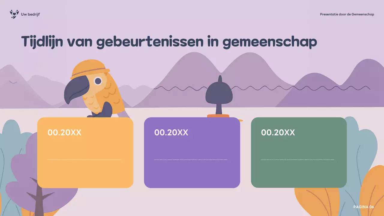 Paarse illustratie Inclusieve gemeenschapspresentatie