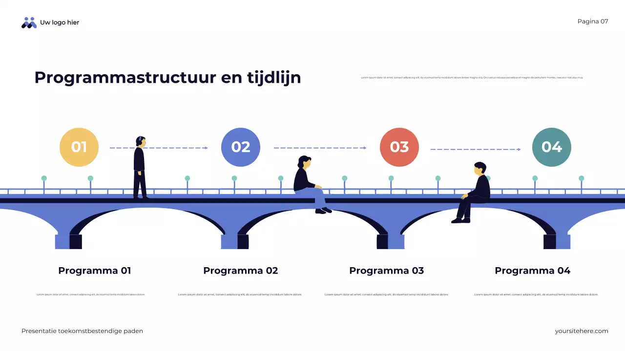 Overzichtpresentatie Blue Abstract Future-Ready Pathways
