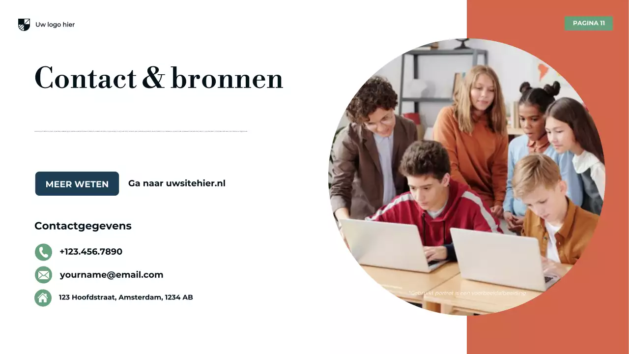 Presentatie Blauw Modern Voortgezet Onderwijs