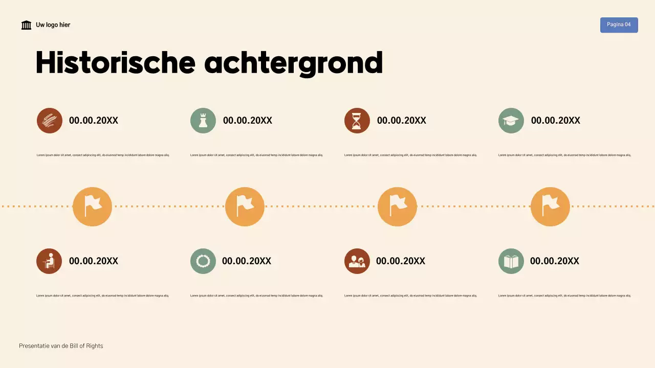 Beige en bruin modern De Bill of Rights-presentatie