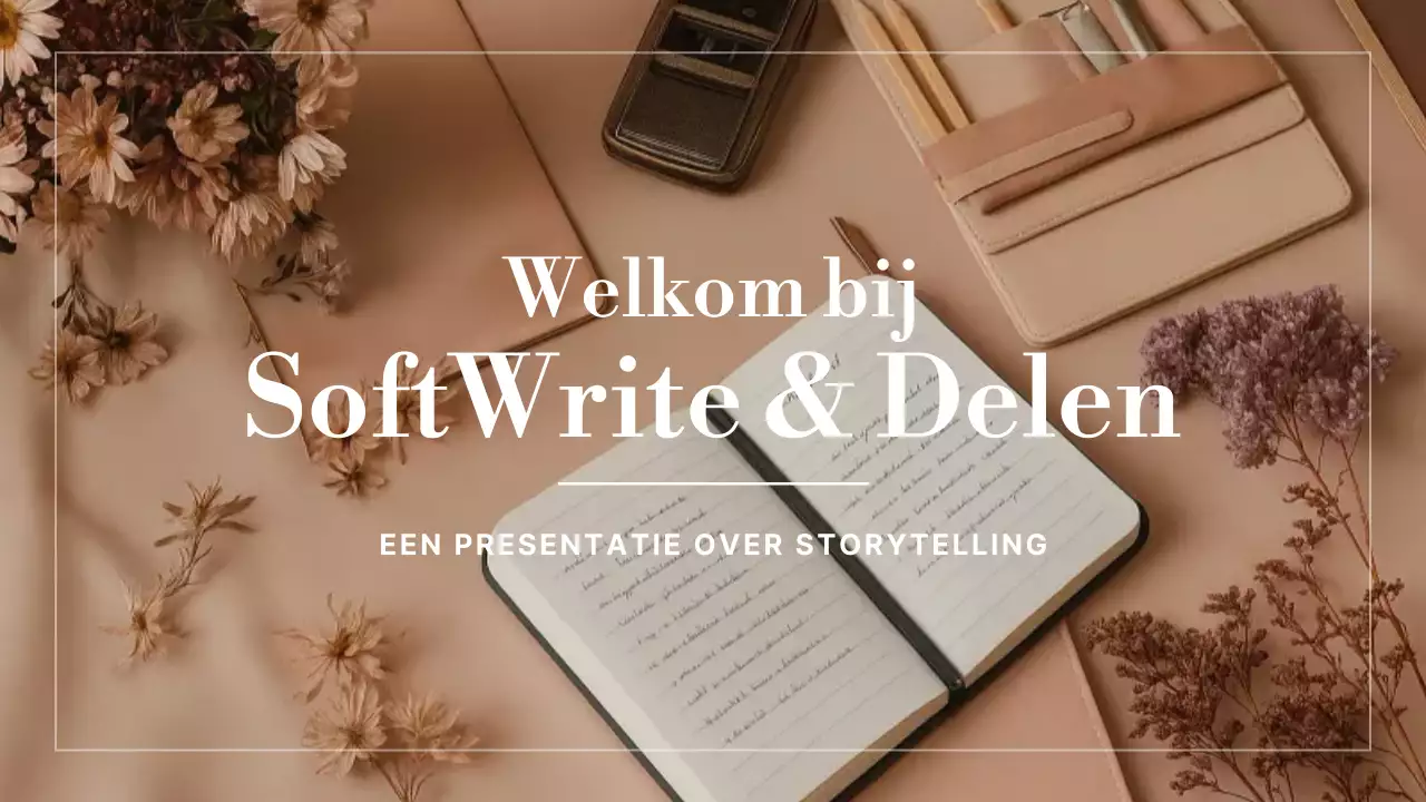 Beige Elegant Over Storytelling Presentatie