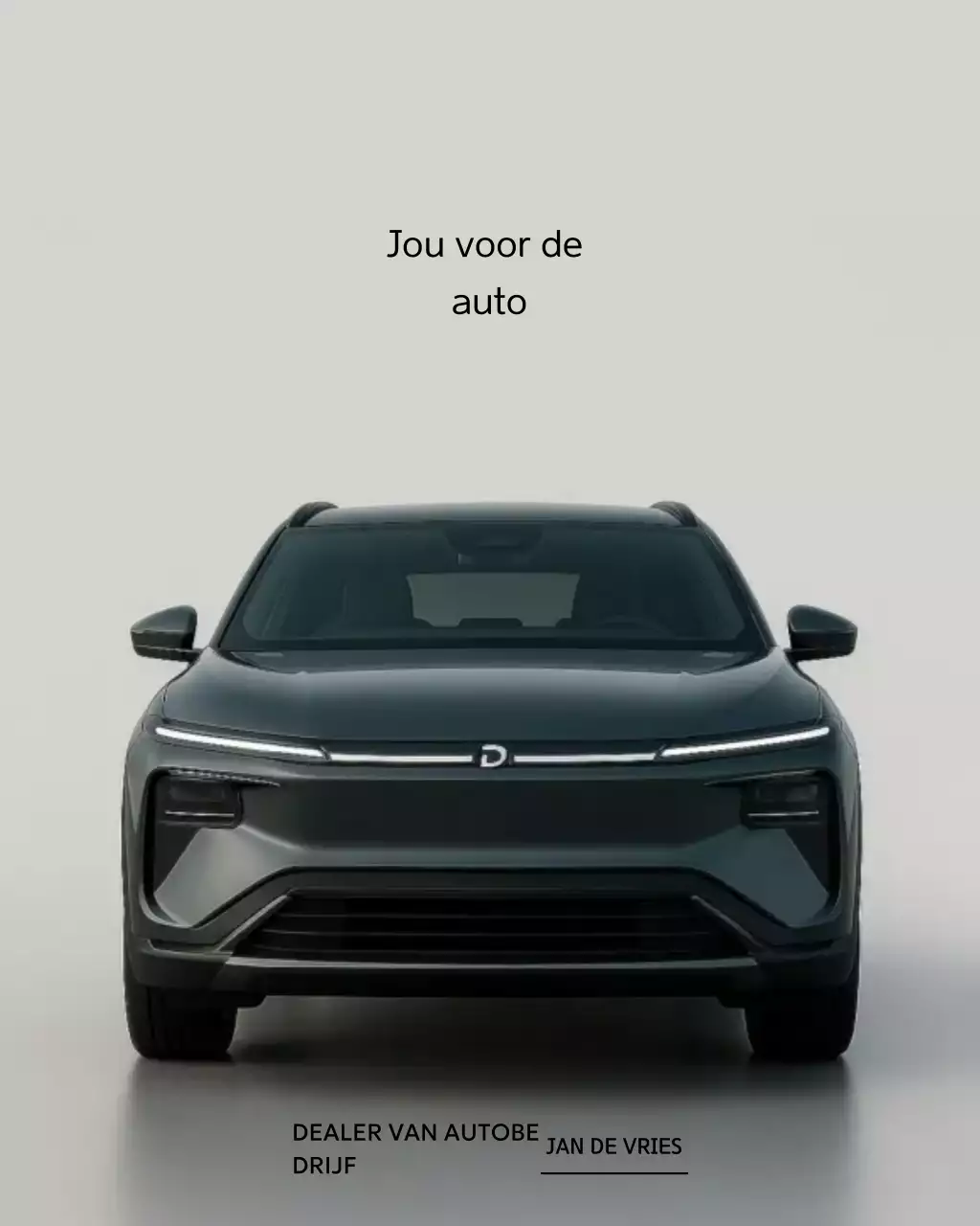 zwarte moderne auto advertentie