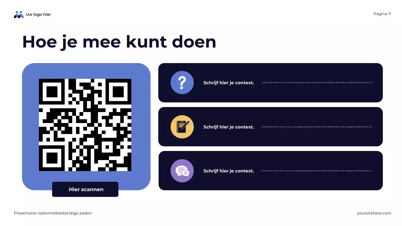 Overzichtpresentatie Blue Abstract Future-Ready Pathways