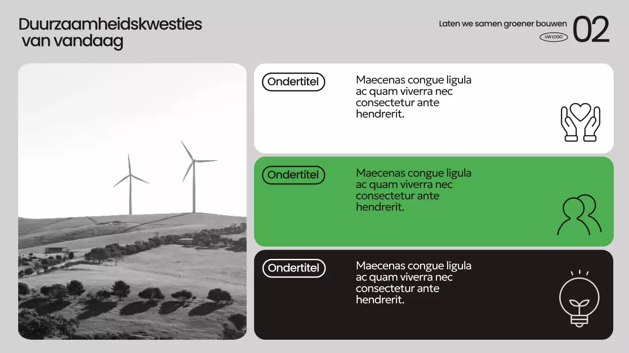 Aankondiging Groene Moderne Duurzaamheid
