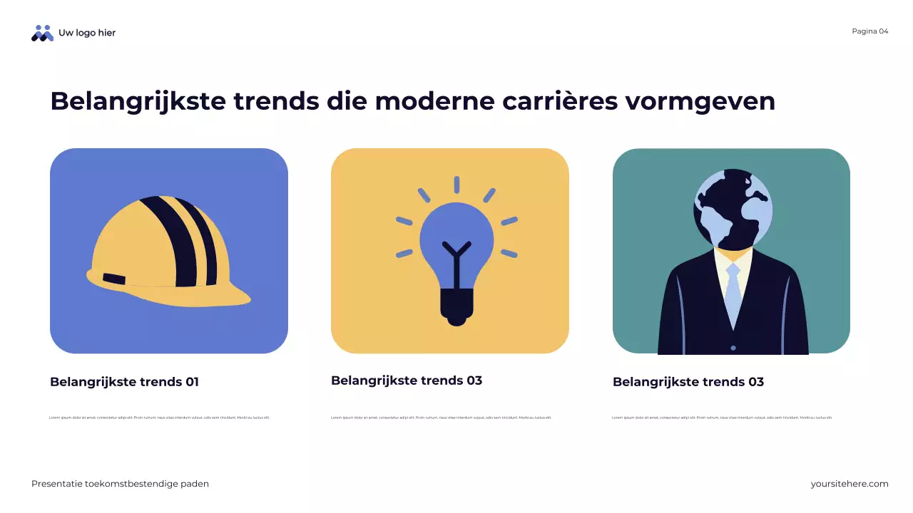 Overzichtpresentatie Blue Abstract Future-Ready Pathways