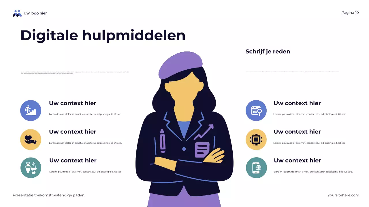 Overzichtpresentatie Blue Abstract Future-Ready Pathways