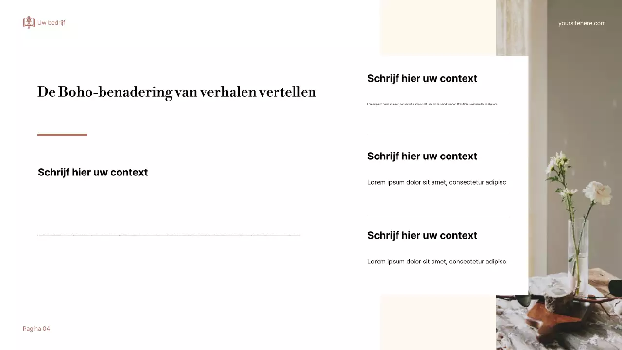 Beige Elegant Over Storytelling Presentatie