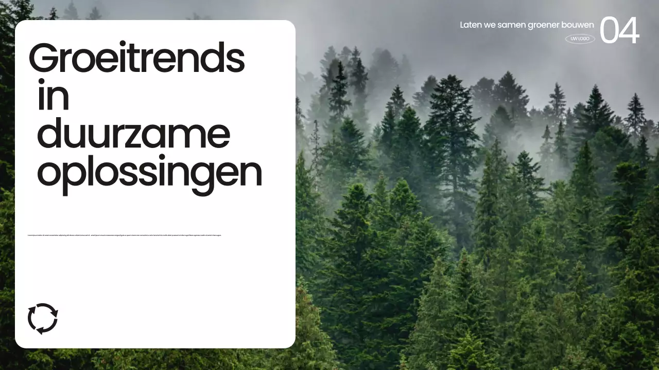 Aankondiging Groene Moderne Duurzaamheid