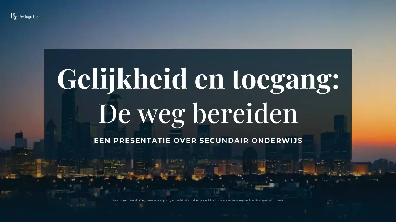 Presentatie van de Marine Modern Secundair Onderwijs