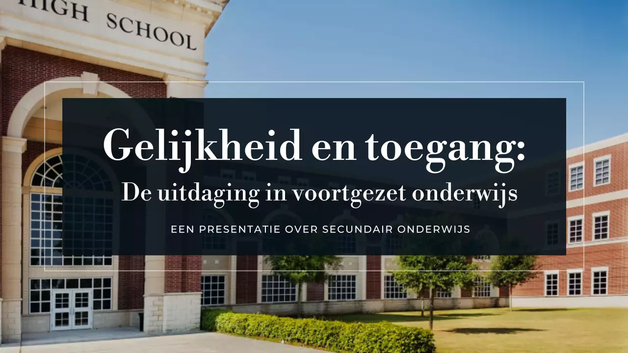 Presentatie Blauw Modern Voortgezet Onderwijs