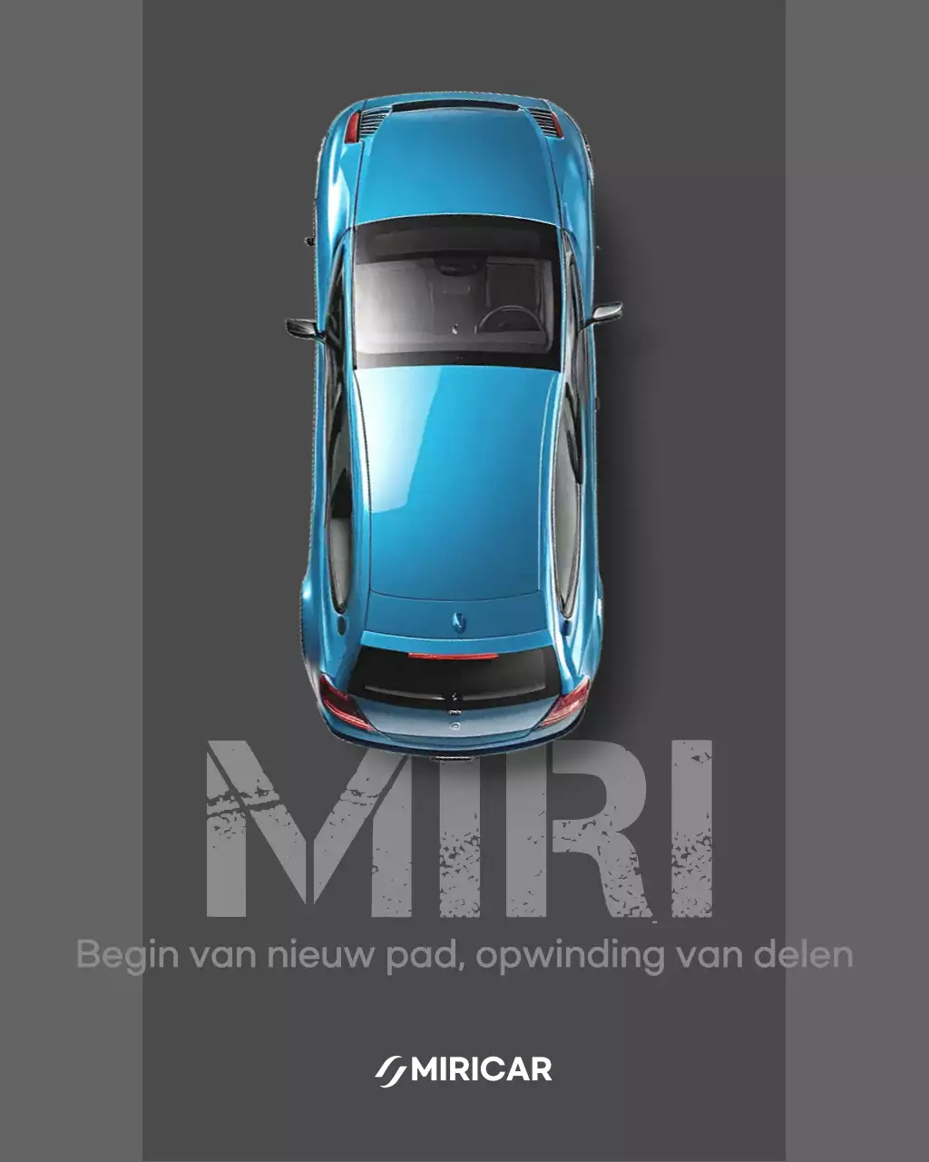 grijze moderne auto-advertentie