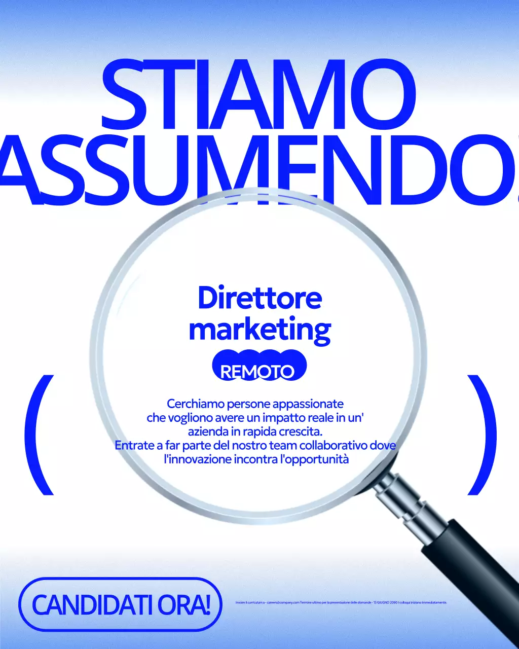 Annuncio di reclutamento Blue Modern