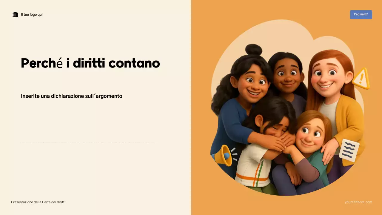 Presentazione della Carta dei Diritti Moderna Beige e Marrone