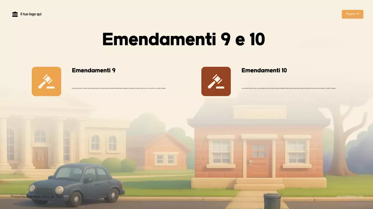 Presentazione della Carta dei Diritti Moderna Beige e Marrone