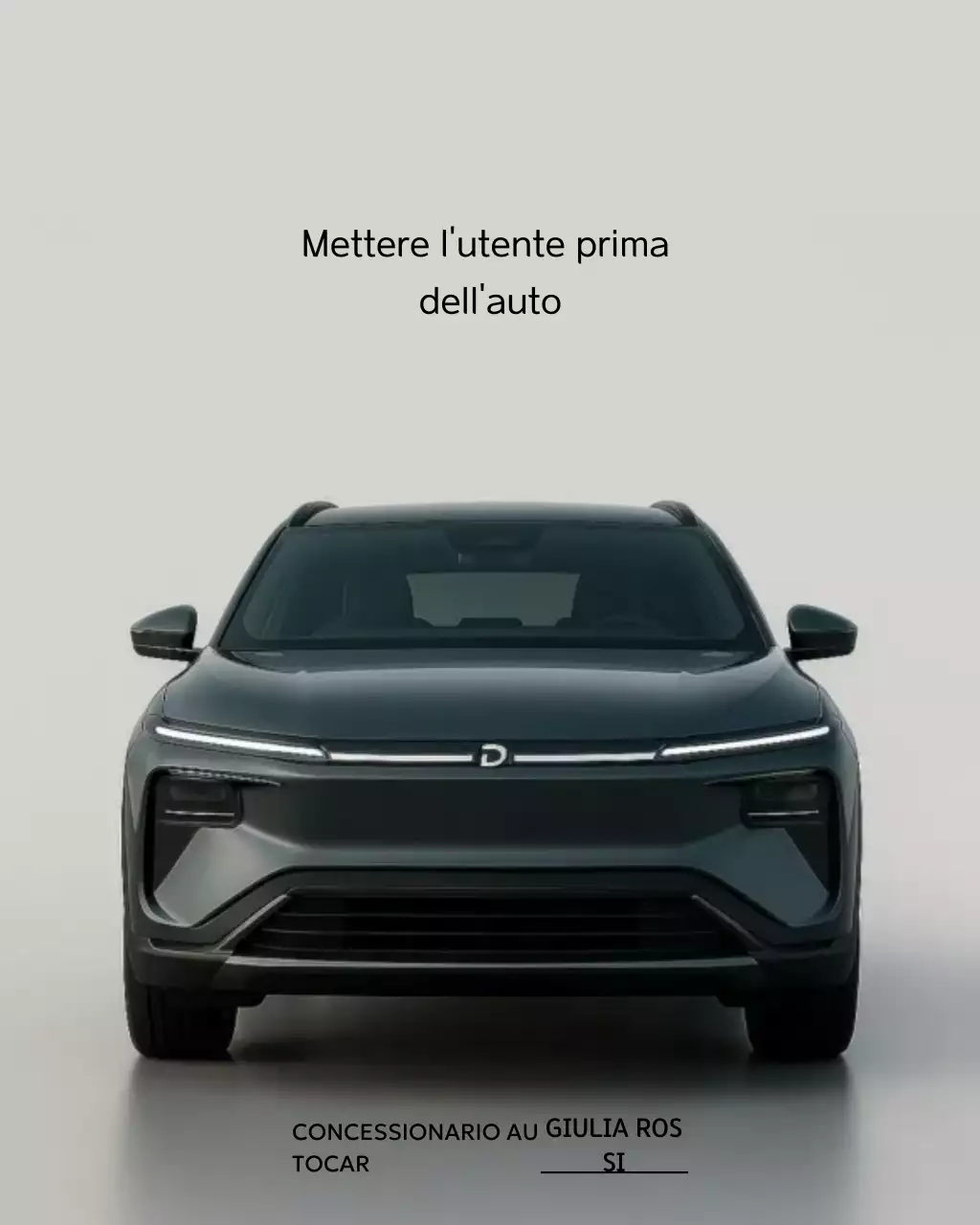 pubblicità di auto moderna nera