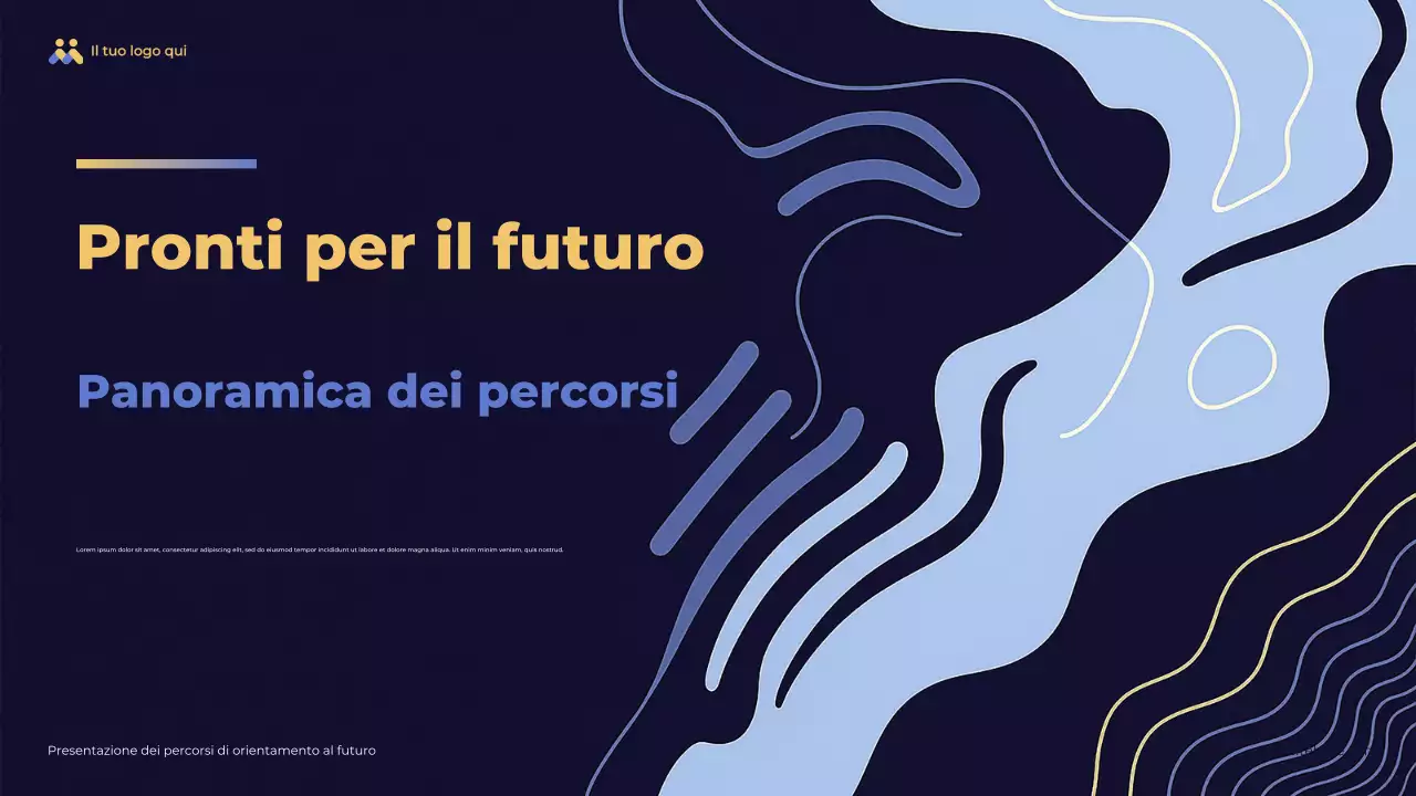 Presentazione della panoramica sui percorsi futuri di Blue Abstract
