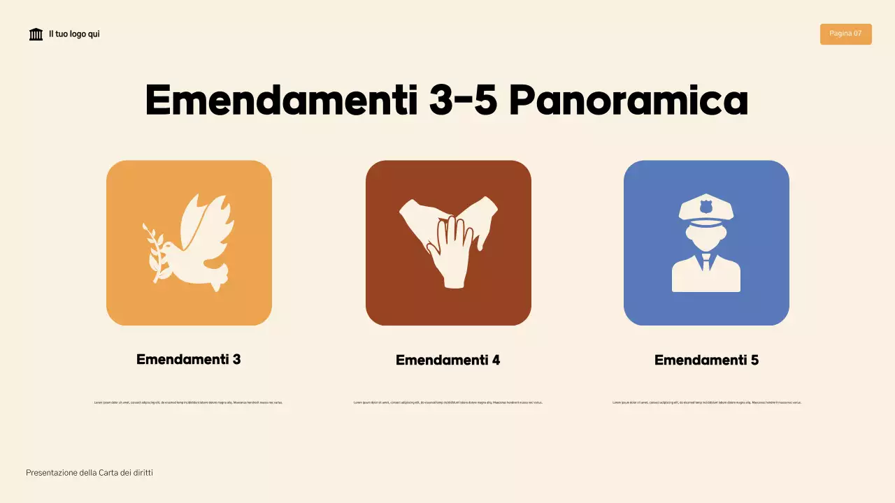 Presentazione della Carta dei Diritti Moderna Beige e Marrone