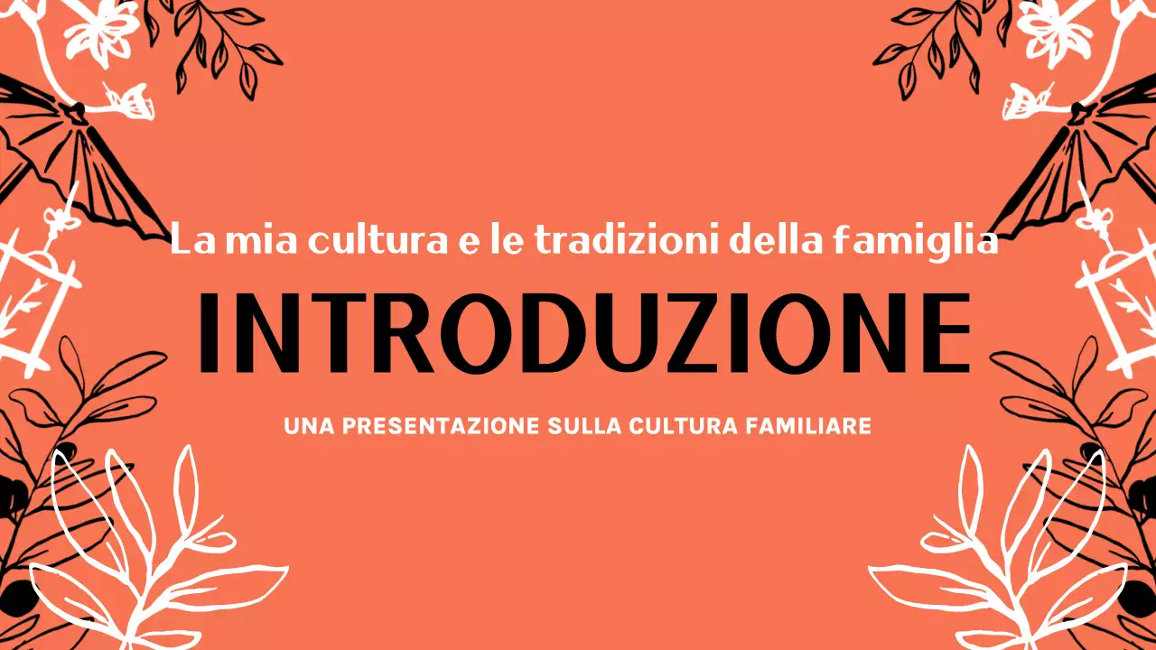 Presentazione della cultura familiare carina arancione