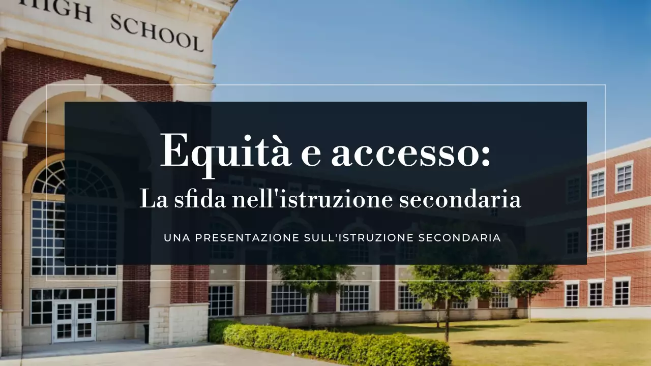 Presentazione dell'istruzione secondaria moderna blu