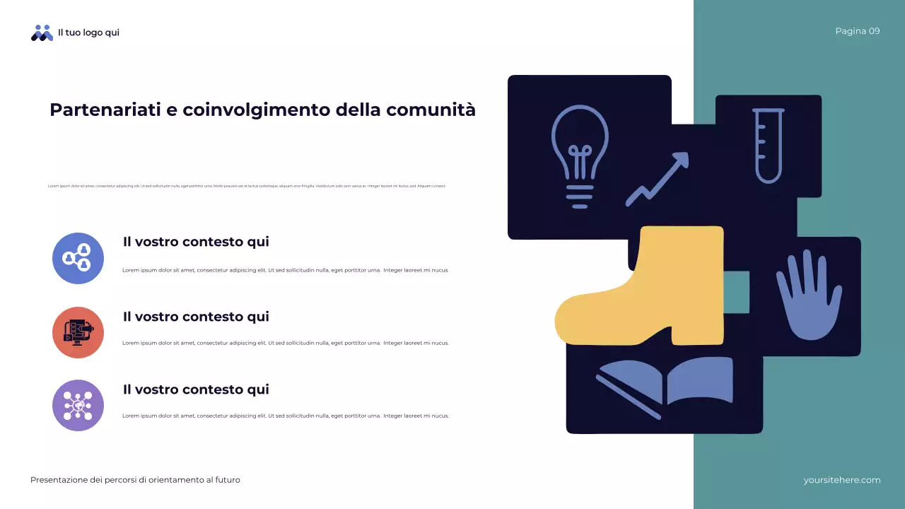 Presentazione della panoramica sui percorsi futuri di Blue Abstract