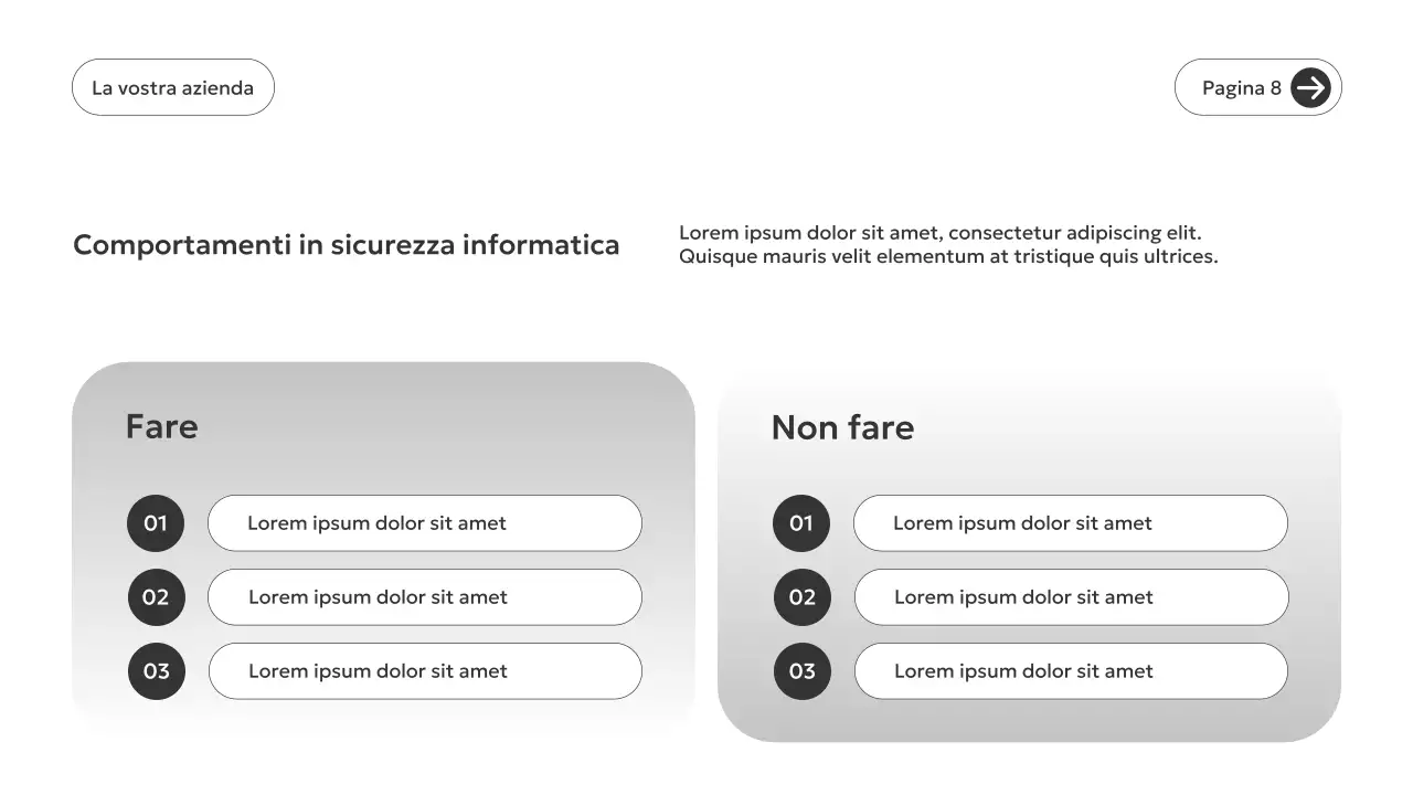 Guida alla sicurezza moderna grigia