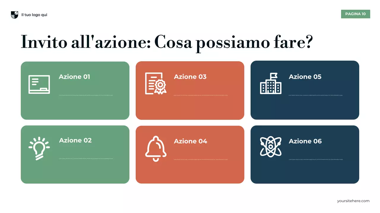 Presentazione dell'istruzione secondaria moderna blu