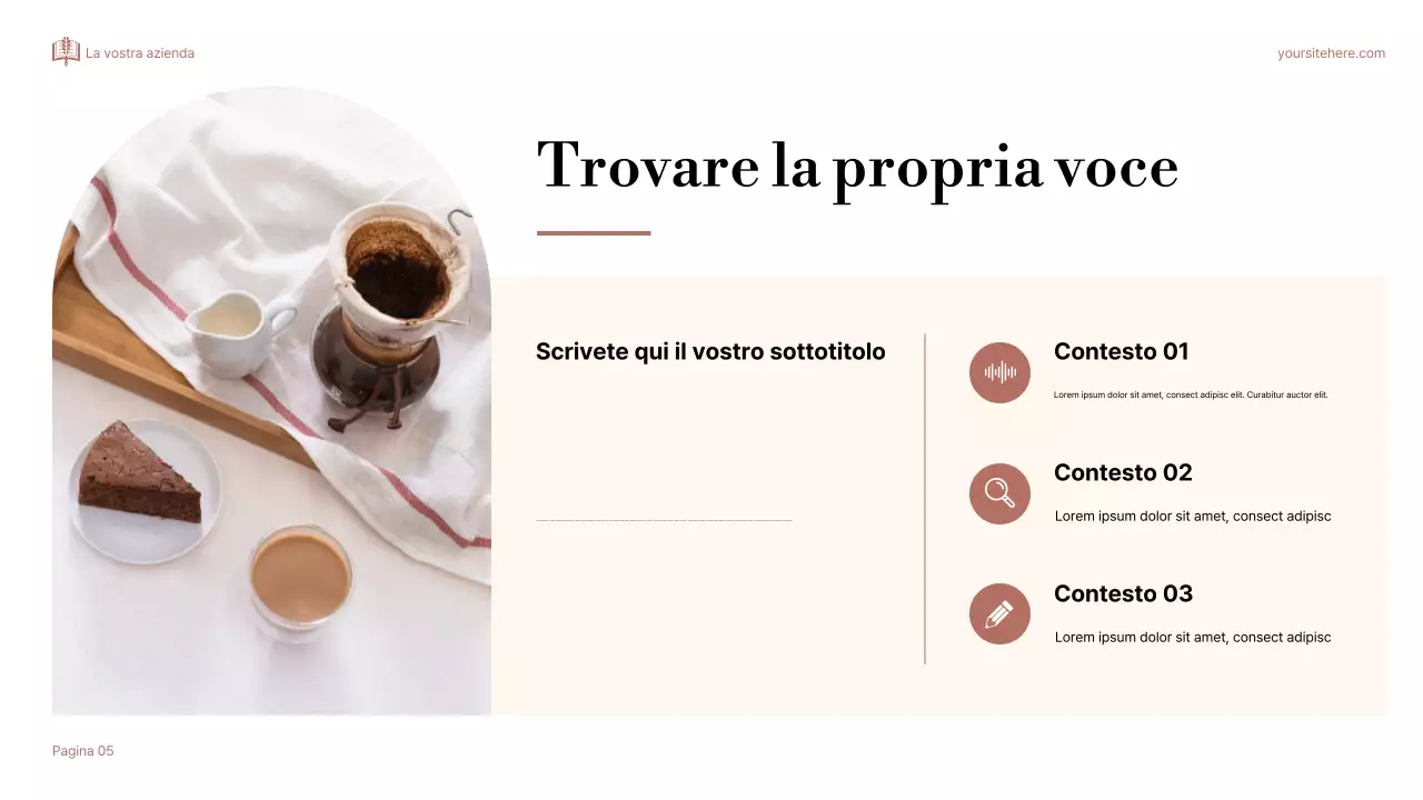 Presentazione di Storytelling Beige Elegante