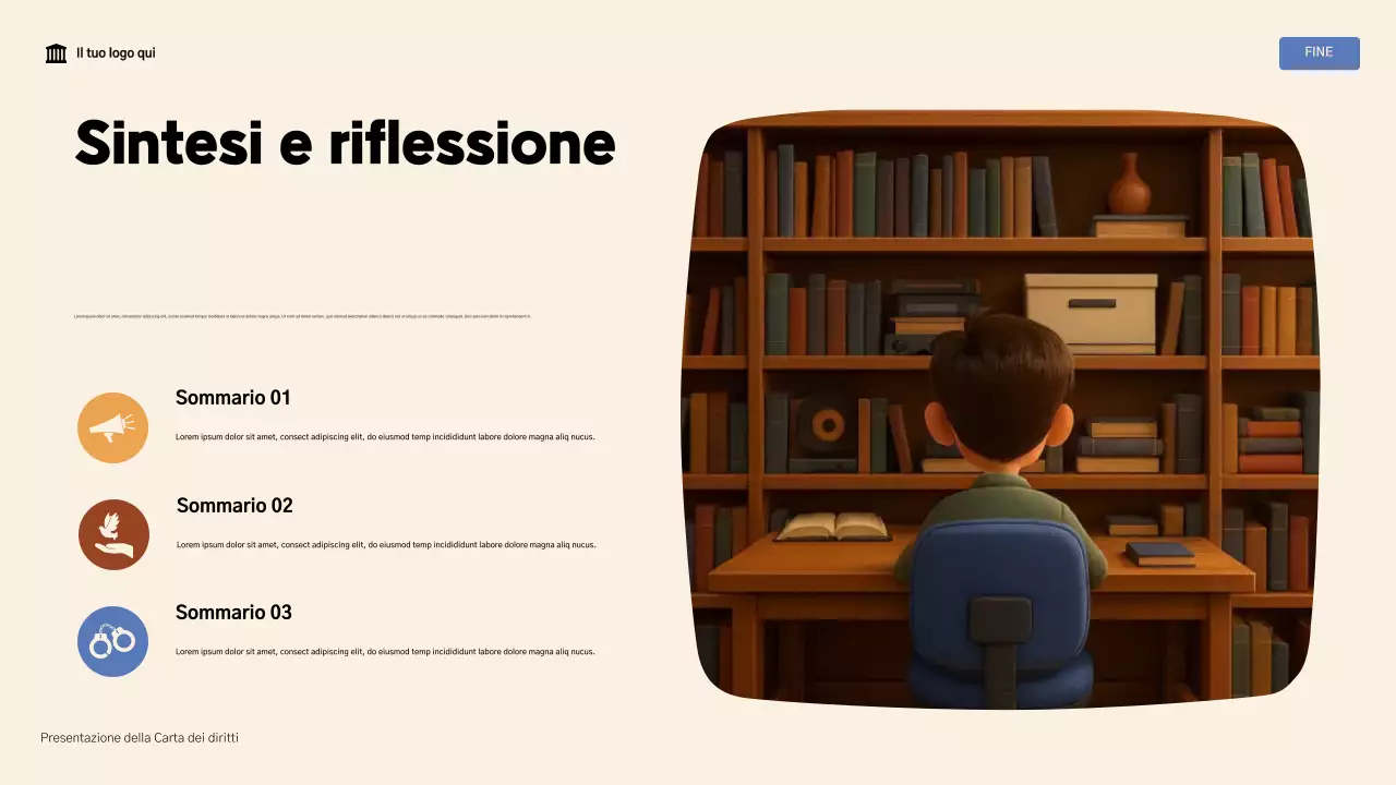 Presentazione della Carta dei Diritti Moderna Beige e Marrone