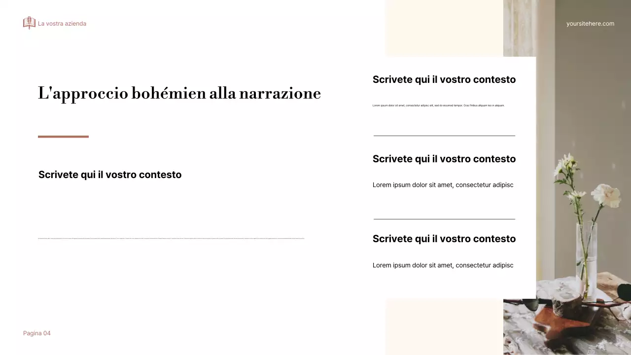 Presentazione di Storytelling Beige Elegante