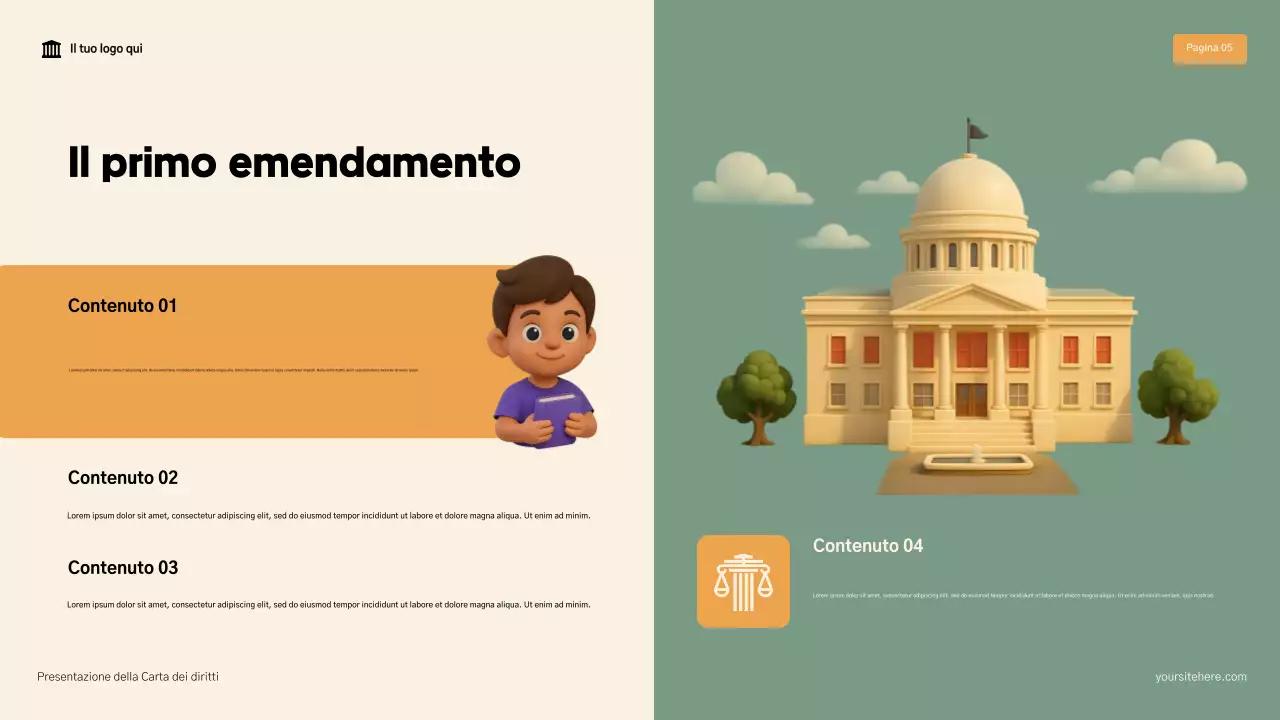 Presentazione della Carta dei Diritti Moderna Beige e Marrone