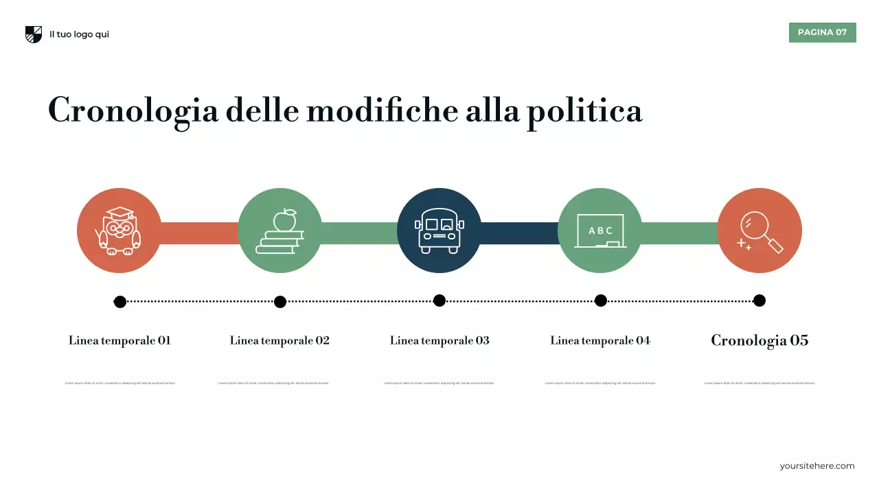 Presentazione dell'istruzione secondaria moderna blu