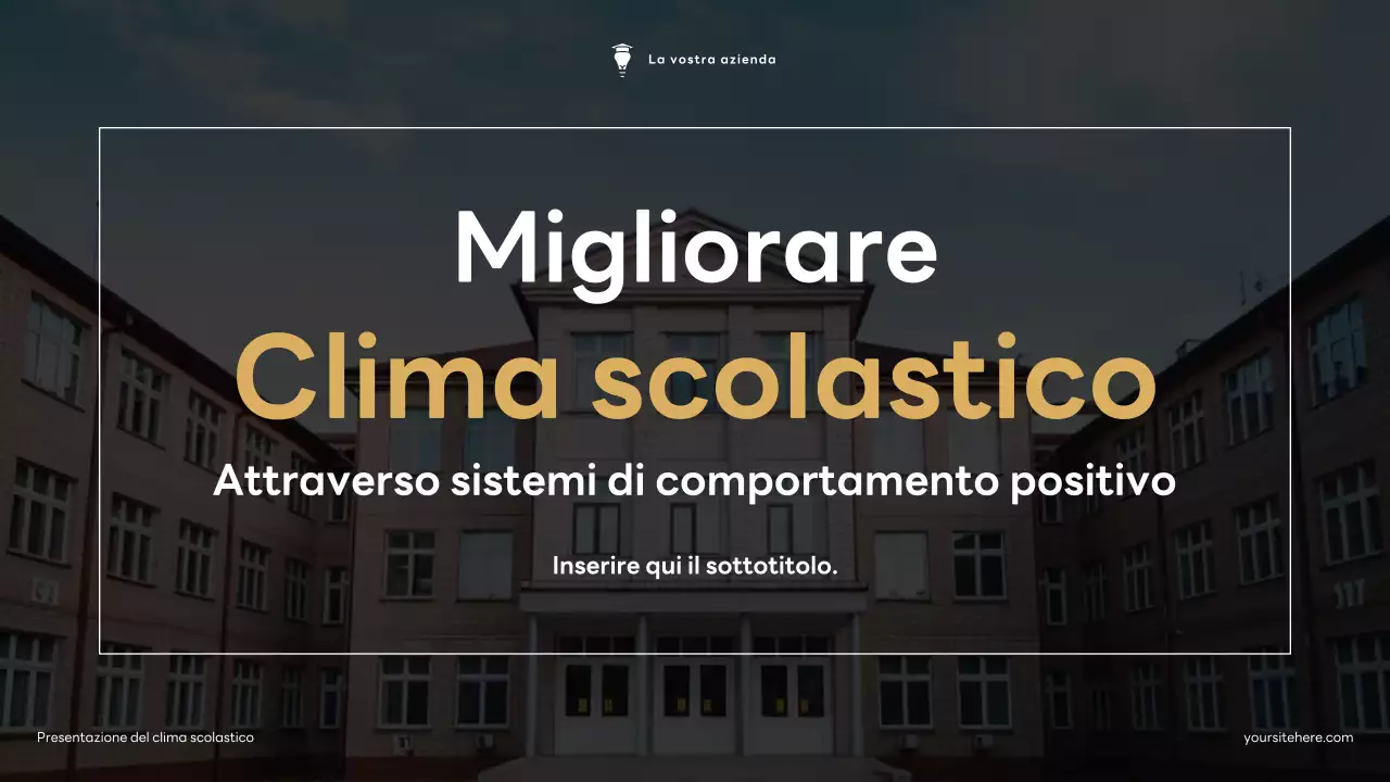 Presentazione sul clima della scuola moderna Brown and Green