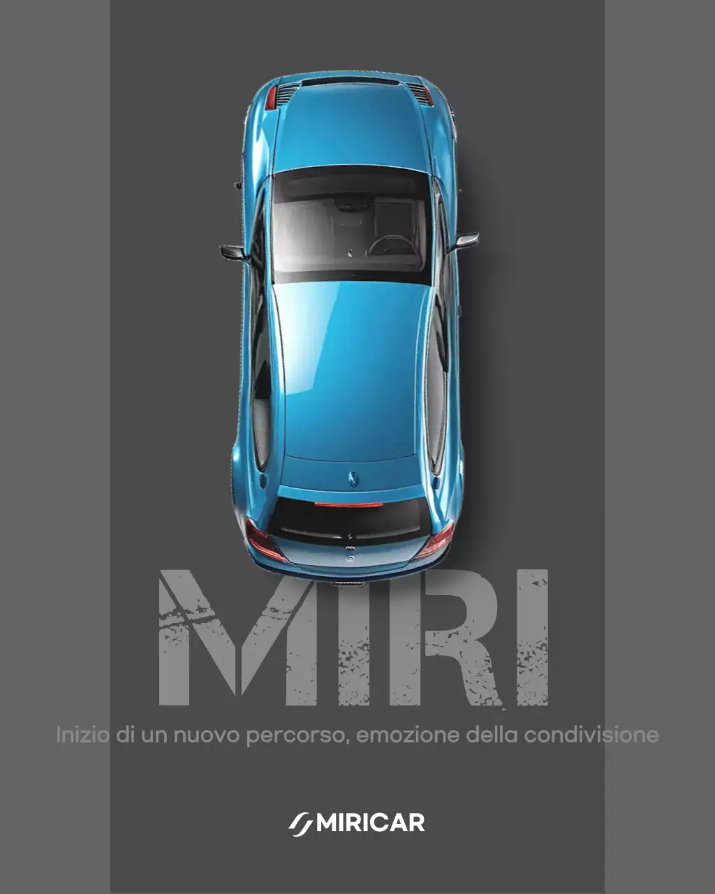 pubblicità di auto moderna grigia