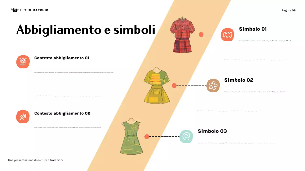 Presentazione della cultura familiare carina arancione