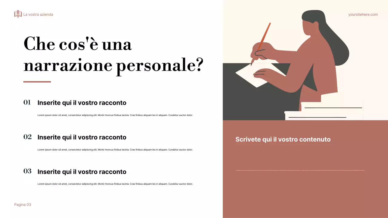 Presentazione di Storytelling Beige Elegante