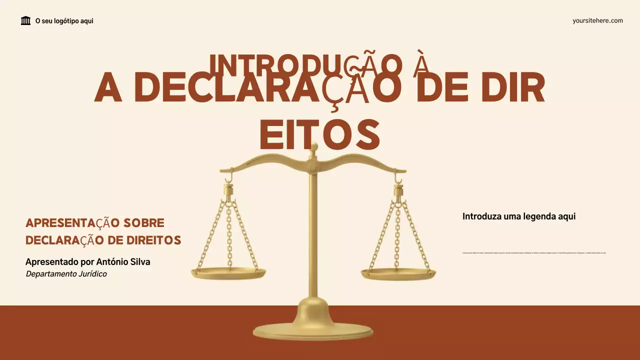Apresentação da Declaração de Direitos Moderna Bege e Marrom