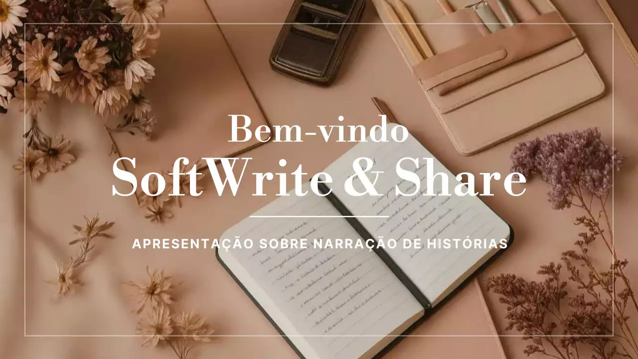 Apresentação Bege Elegante Sobre Contação de Histórias