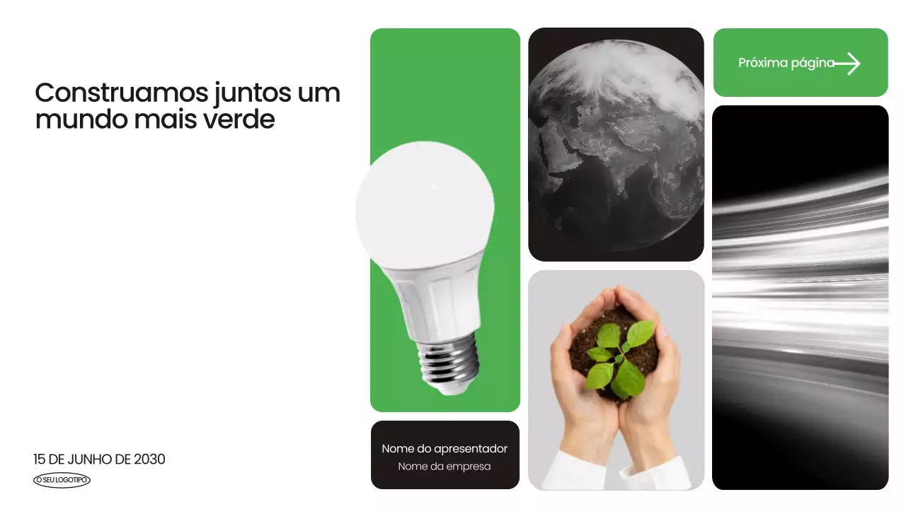 Anúncio de Sustentabilidade Verde Moderna