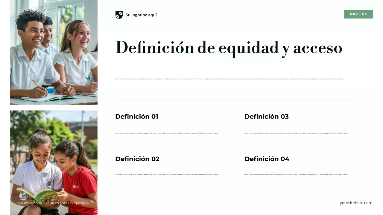 Presentación de la educación secundaria moderna azul