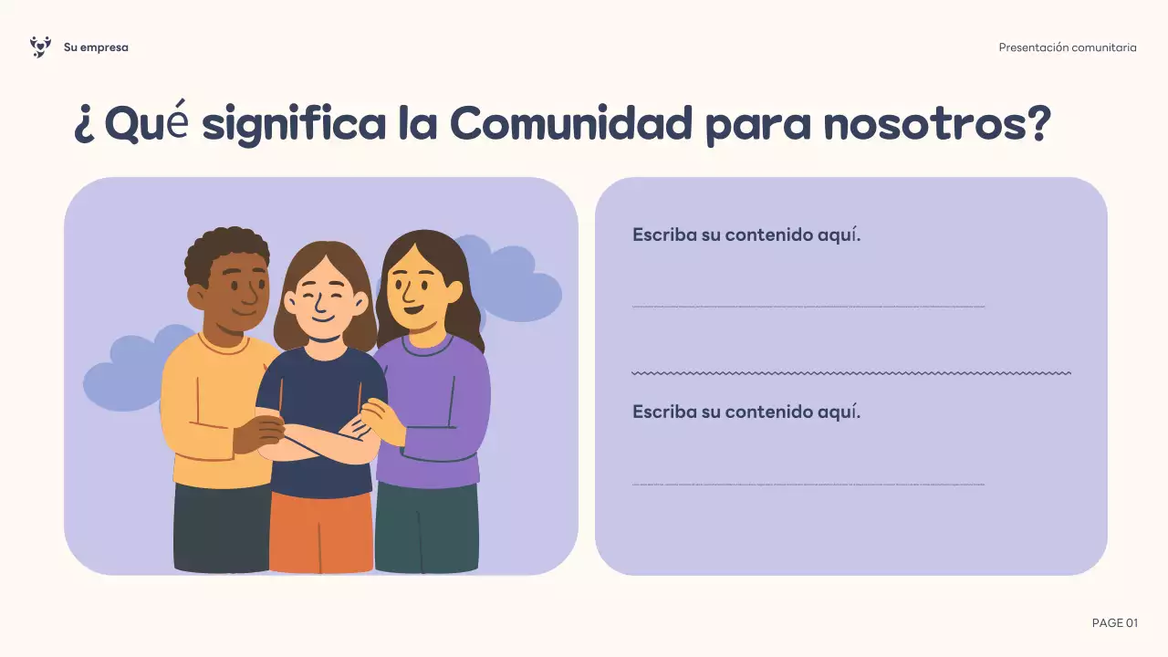 Presentación de la comunidad inclusiva de Purple Illustration