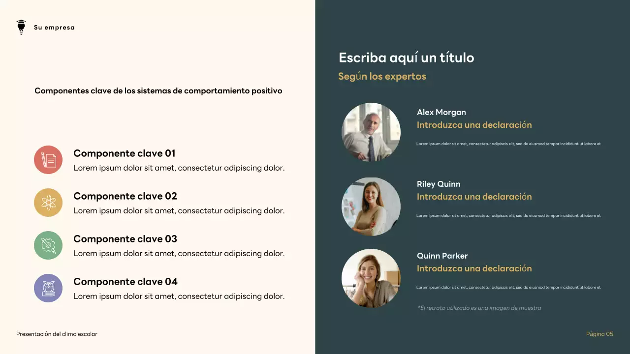 Presentación del clima escolar moderno de Brown and Green